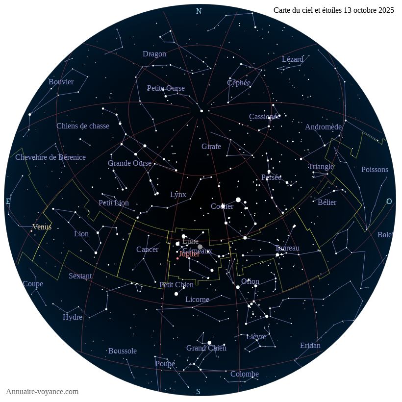 carte ciel 13-10-2025