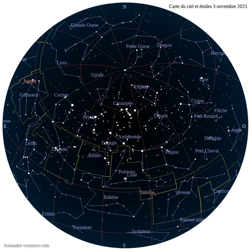 carte ciel 3-11-2025